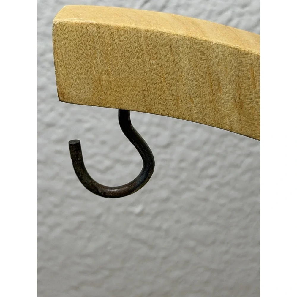 Minimalist Bamboo Blonde Wood Banana Hanger Holder‎ Countertop Hook Stand